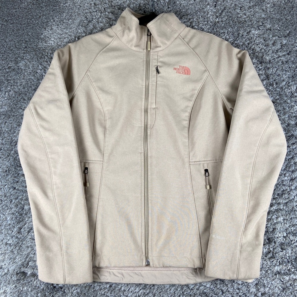 The North Face Apex Bionic 2 Jacket Womens M Beige Windwall Softshell Coat Gorp